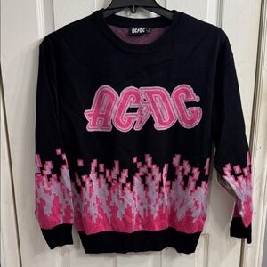 AC/DC Women's Sweater in Black and Pink
